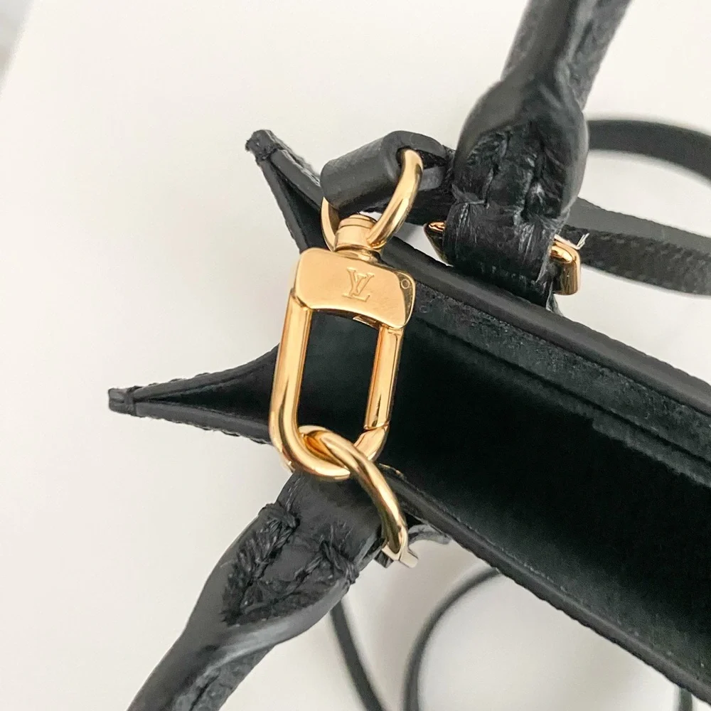 Louis Vuitton Petit Sac Plat in Black/Beige Monogram Empreinte Leather - Picture 3 of 9